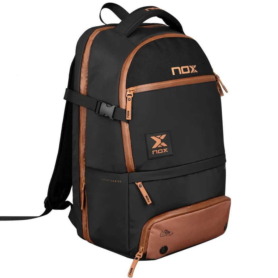 NOX Luxury Open Series Padel Backpack 2024 Black/Brown