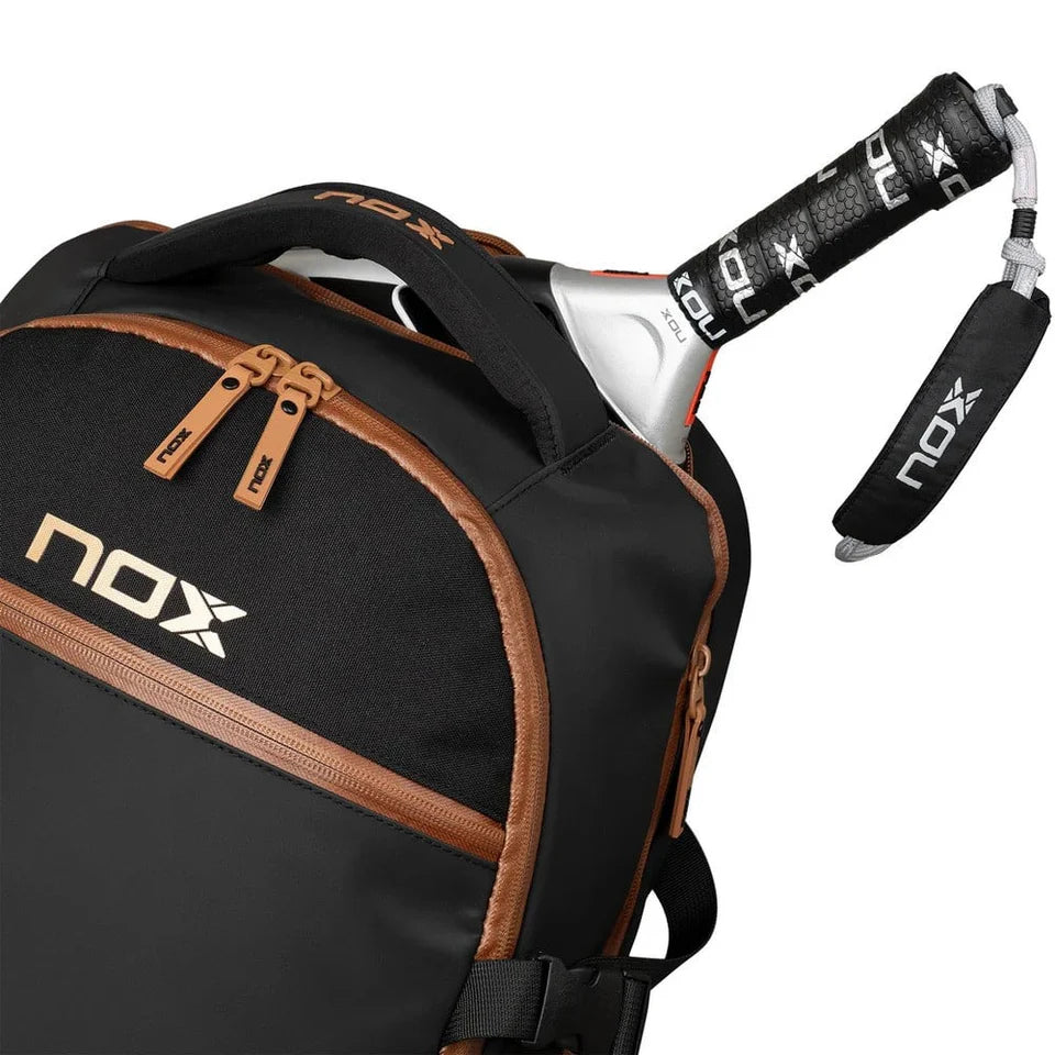 NOX Luxury Open Series Padel Backpack 2024 Black/Brown