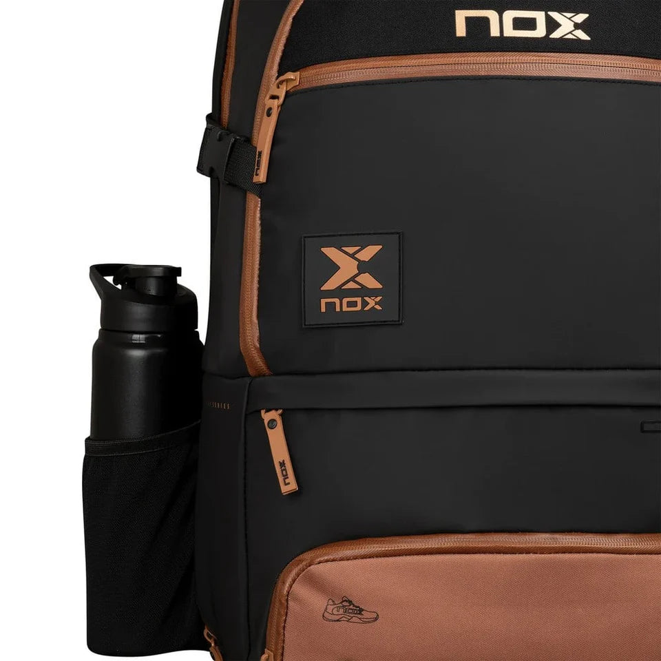 NOX Luxury Open Series Padel Backpack 2024 Black/Brown
