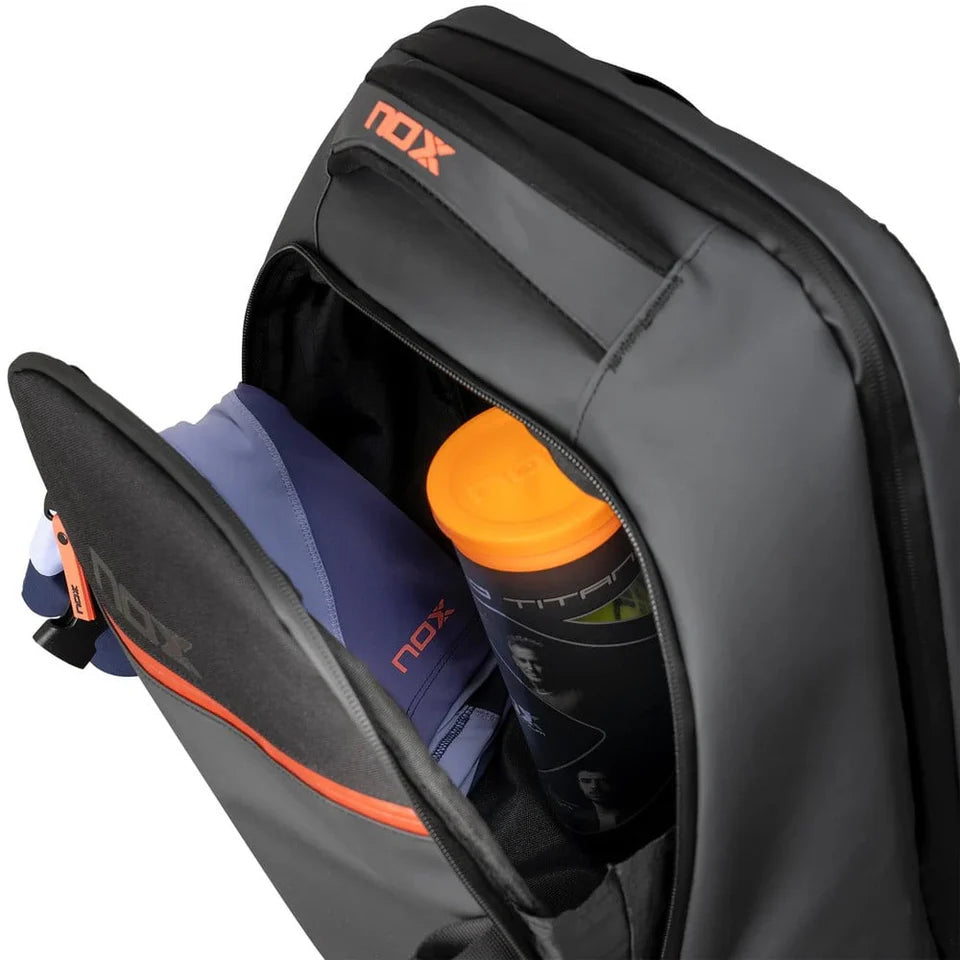NOX Luxury Open Series Padel Backpack 2024 Black/Red