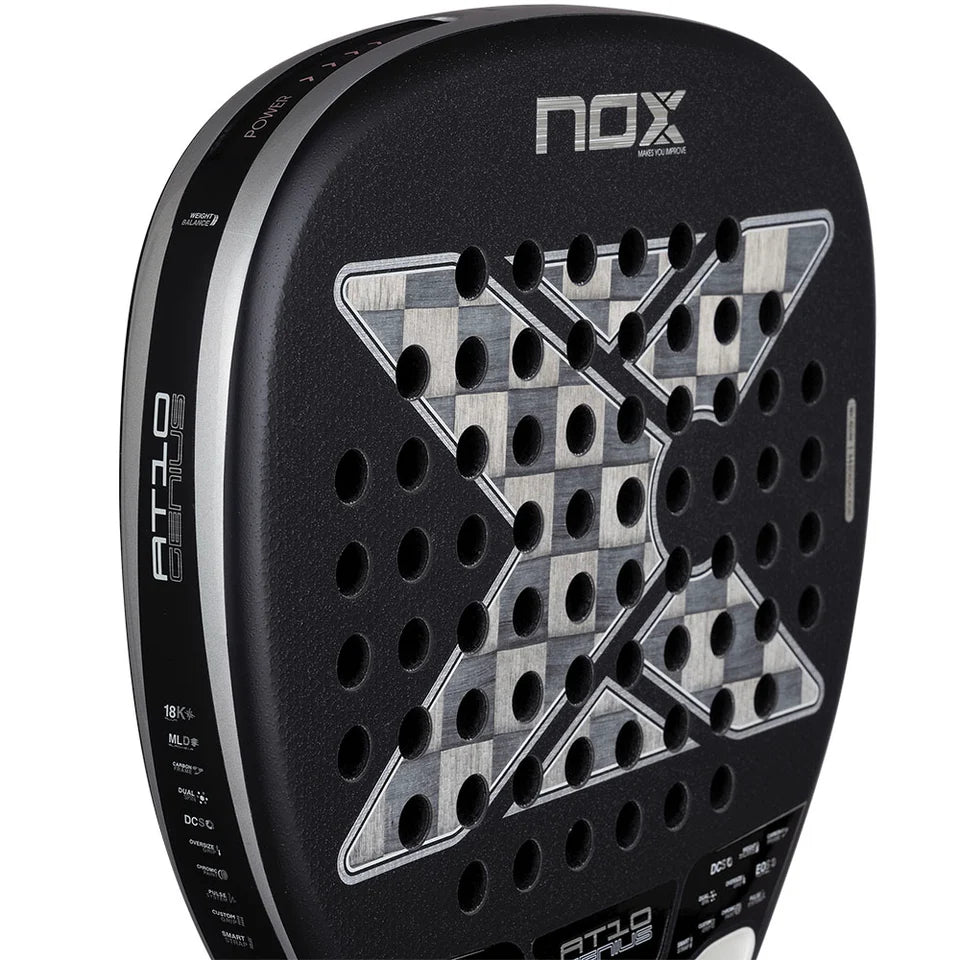 Nox AT10 Genius Attack 18K Alum 2026 — Agustín Tapia Padel Racket